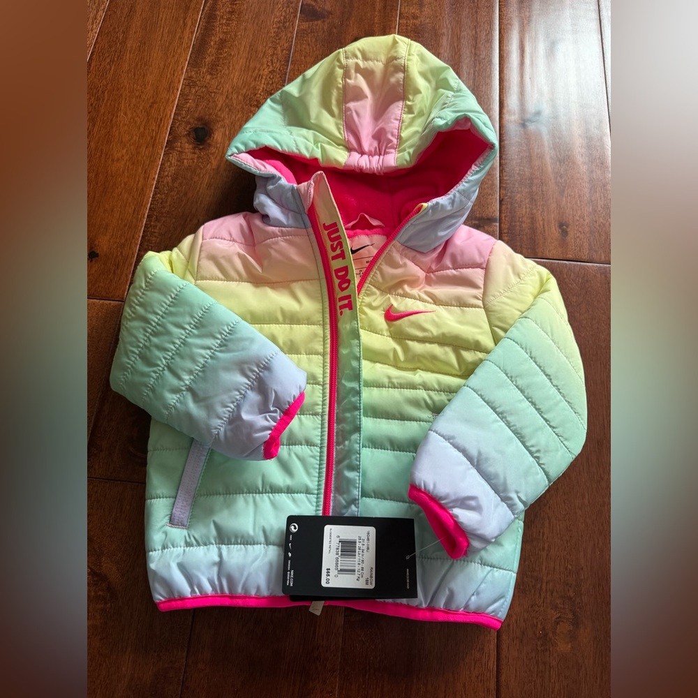 NWT Nine Baby Rainbow Fleece-Lined Jacket, 18M